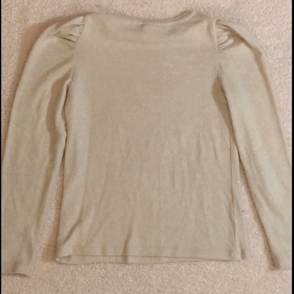 Zara Soft, Puff-sleeved Sweater with Embellishments, sz 10 - Picture 4 of 4